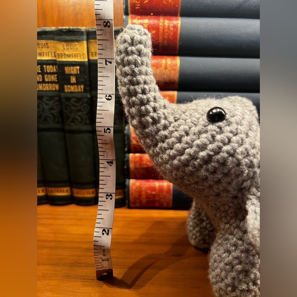 Hand Crocheted Ellie the Elephant Stuffed Animal! - Picture 4 of 9